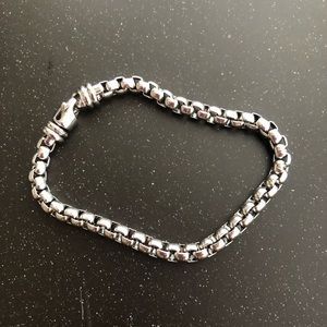 David Yurman bracelet box chain 7.5” Sterling S.